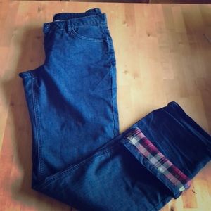 NWT! PrAna Flannel Lined Boyfriend Jean